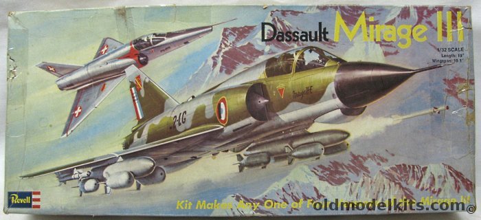 Revell 1/32 Dassault Mirage III S / E / R / RS - Swiss or French Air Forces, H185 plastic model kit